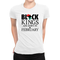 Black Kings Are Born In February For Light Ladies Fitted T-shirt | Artistshot