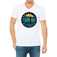 Arkdale Lake Wisconsin T  Shirt Arkdale Lake Wisconsin Paddleboarding V-neck Tee | Artistshot