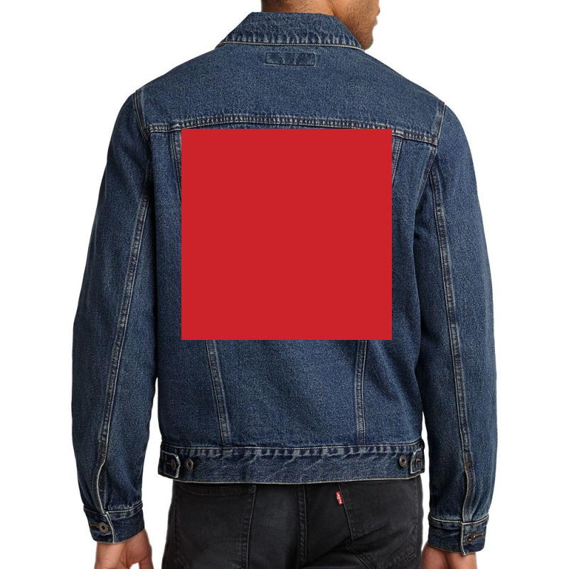 Trendy Basics Trend Color Flame Scarlet Poster Vintage Men Denim Jacket | Artistshot