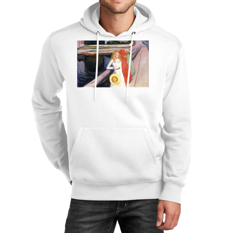 Edvards Girls On A Bridge 1900 Unisex Hoodie | Artistshot