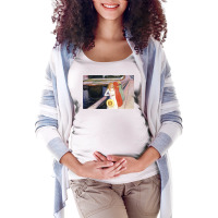 Edvards Girls On A Bridge 1900 Maternity Scoop Neck T-shirt | Artistshot