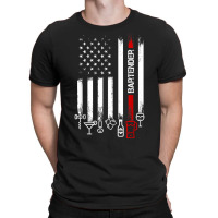 American Flag With Bartender Tshirt For Women Men Father T-shirt | Artistshot