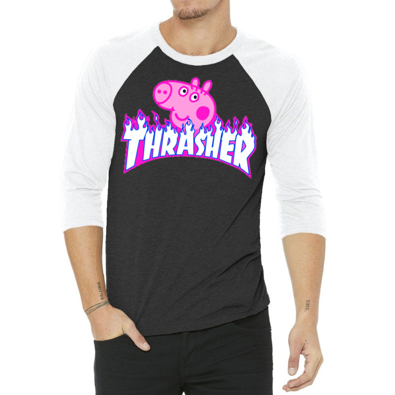 Trasher Pig 3/4 Sleeve Shirt by muingalivera | Artistshot