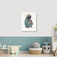 Astronaut Space Travel Retro Aesthetic Streetwear T Shirt Portrait Canvas Print | Artistshot