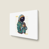 Astronaut Space Travel Retro Aesthetic Streetwear T Shirt Landscape Canvas Print | Artistshot