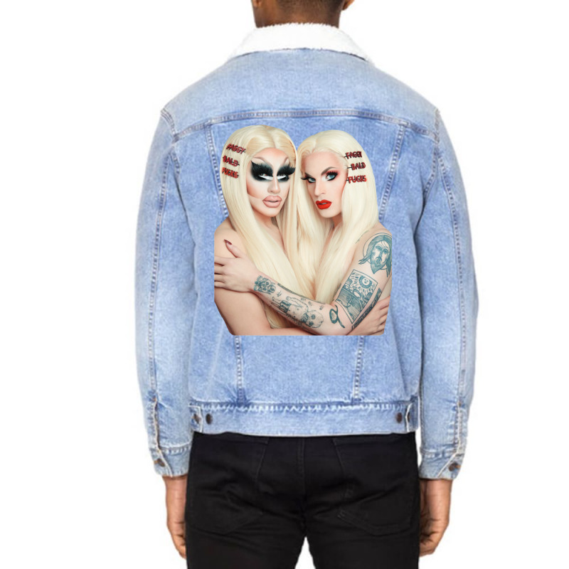 Trixie And Katya Book Unhhhh Unisex Sherpa-Lined Denim Jacket by muingalivera | Artistshot