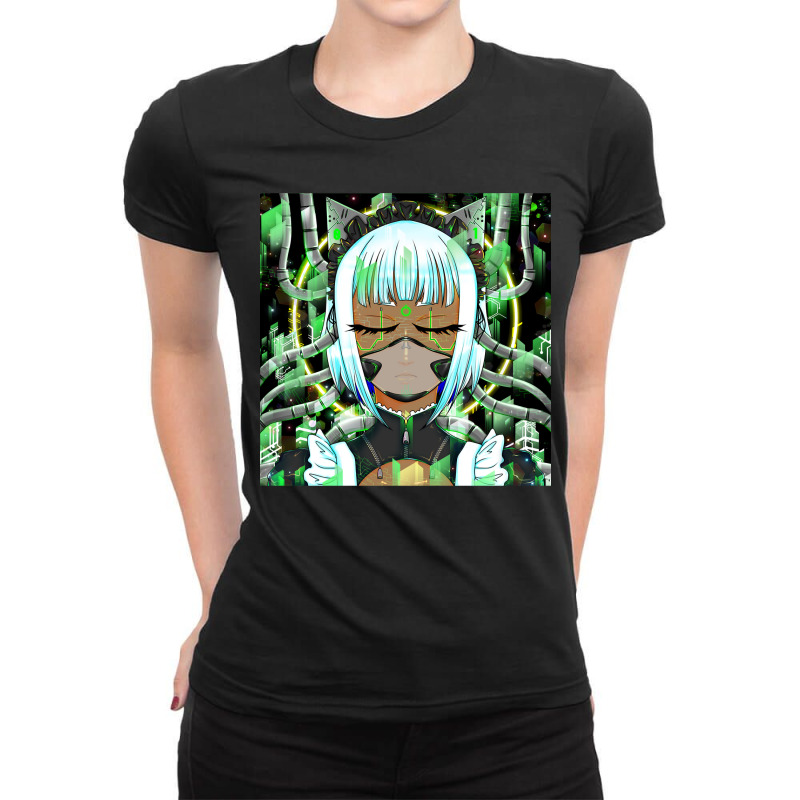 Cybermaid Cat Girl Ladies Fitted T-Shirt by ClaytonPaulToquero | Artistshot