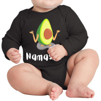 Namaste Meditation T  Shirt Avocado Meditation T  Shirt Long Sleeve Baby Bodysuit | Artistshot