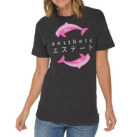 Vaporwave Aesthetic  Aesthete  Dolphins Vintage T-shirt | Artistshot