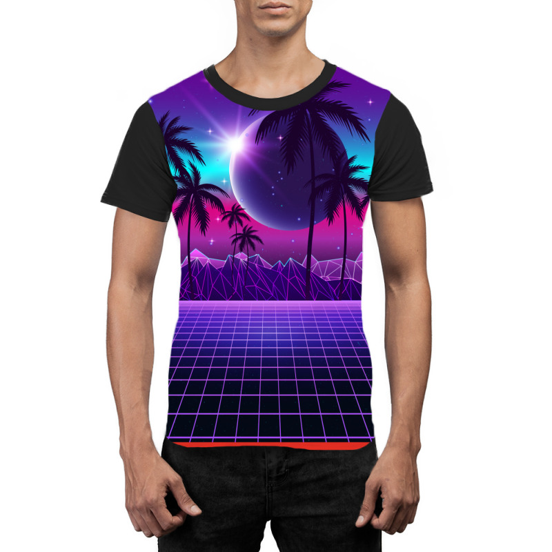 Twilight Retrowave Graphic T-shirt by muingalivera | Artistshot