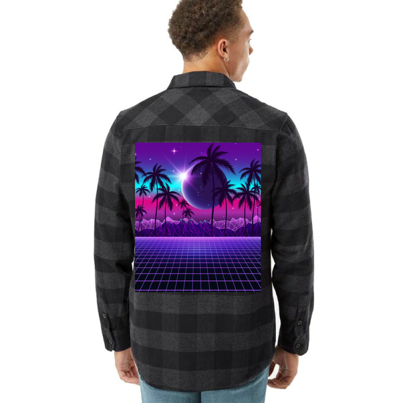 Twilight Retrowave Flannel Shirt by muingalivera | Artistshot