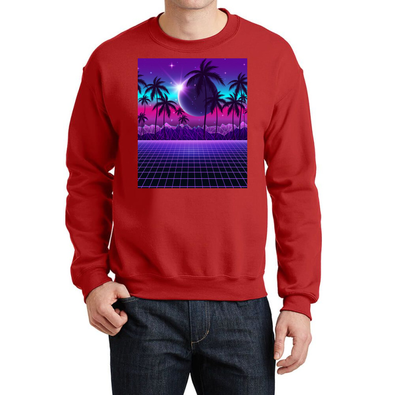 Twilight Retrowave Crewneck Sweatshirt by muingalivera | Artistshot