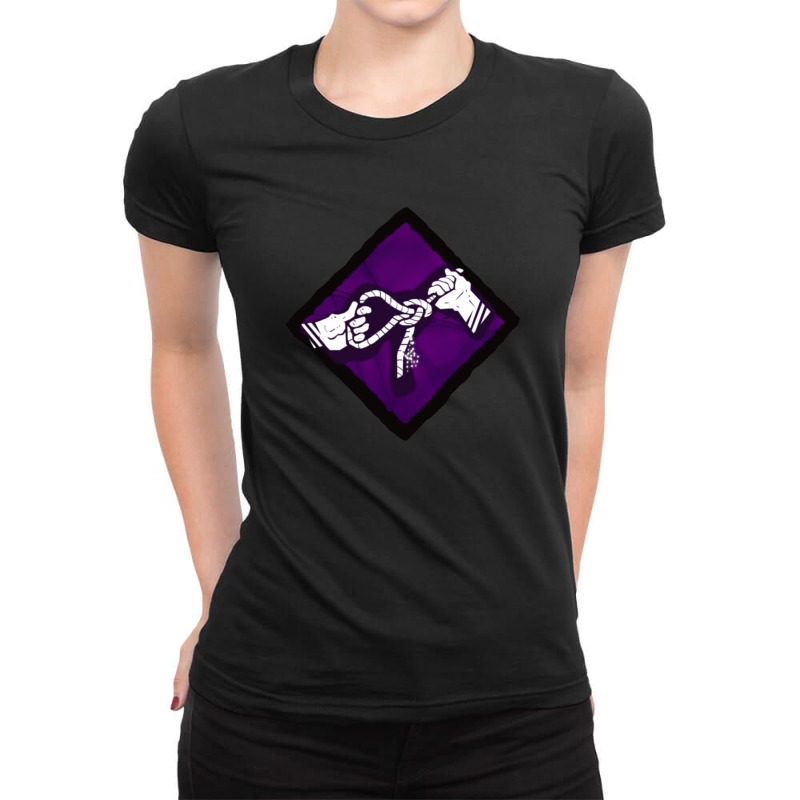 Hangman's Trick Hq Diamond Perk Inspired Splash Art Ladies Fitted T-shirt | Artistshot