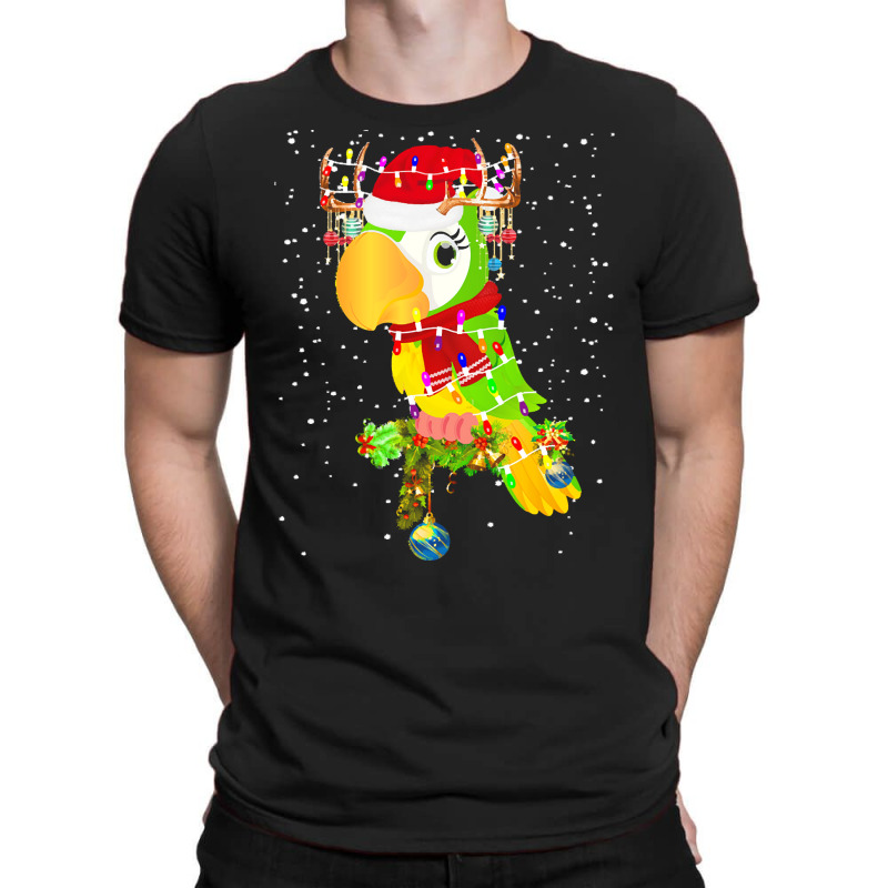 Funny Christmas Gift For Cat Lover T  Shirt Santa Parrot Gorgeous Rein T-shirt | Artistshot