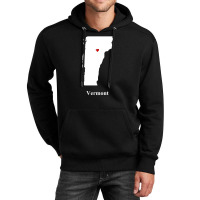 Vermont Love Map Unisex Hoodie | Artistshot