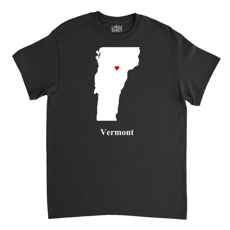 Vermont Love Map Classic T-shirt | Artistshot