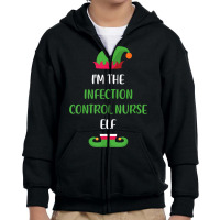 Infection Control Nurse Elf Christmas Family Matching Funny T Shirt Youth Zipper Hoodie | Artistshot