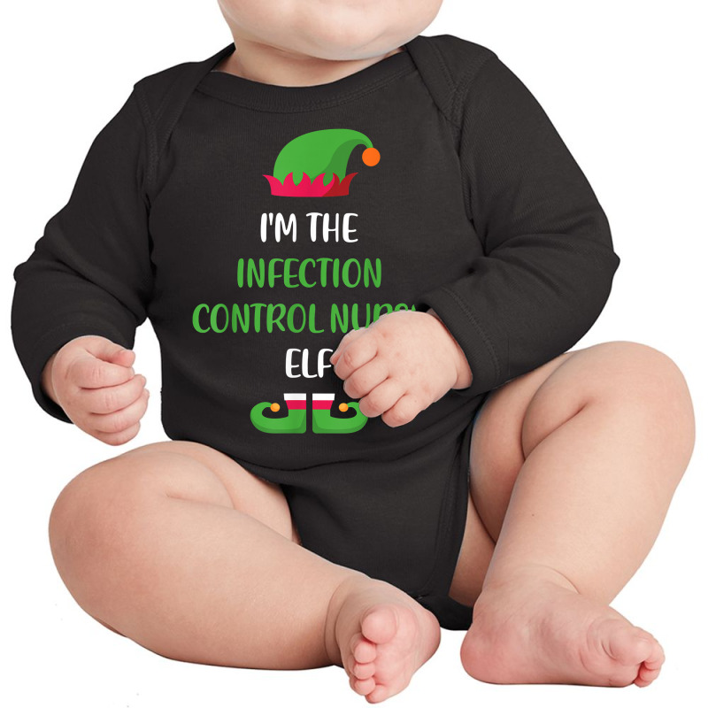 Infection Control Nurse Elf Christmas Family Matching Funny T Shirt Long Sleeve Baby Bodysuit | Artistshot