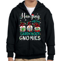 Hanging With My Cardiology Nurse Gnomies Xmas Nurse Gnomes T Shirt Youth Zipper Hoodie | Artistshot