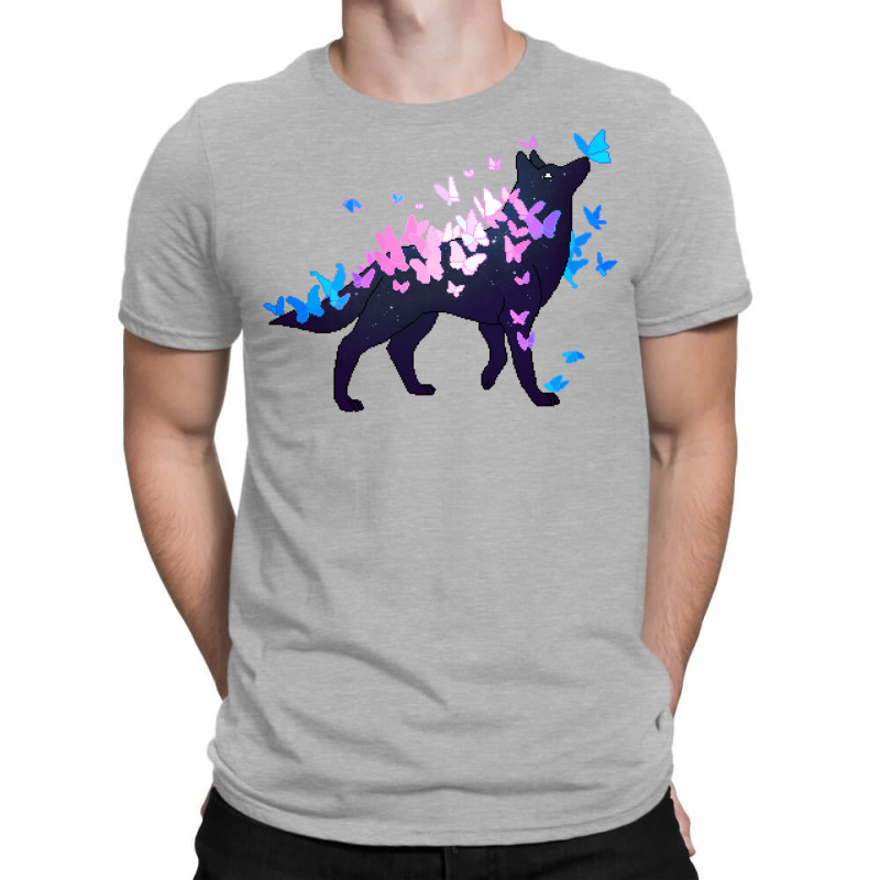 Transgender Pride Galaxy Wolf (requested) T-Shirt by muingalivera | Artistshot