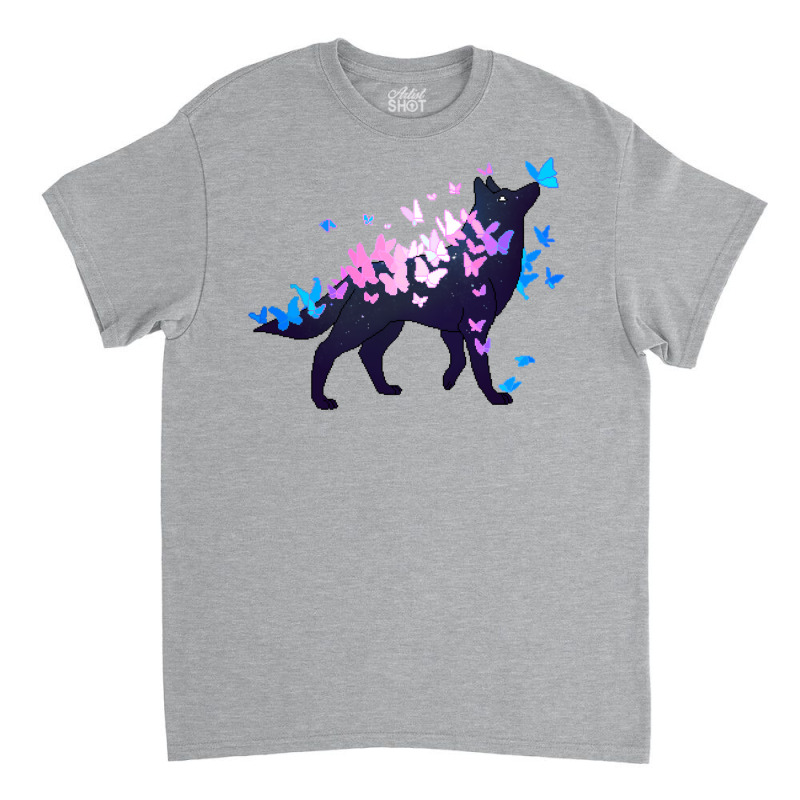 Transgender Pride Galaxy Wolf (requested) Classic T-shirt by muingalivera | Artistshot