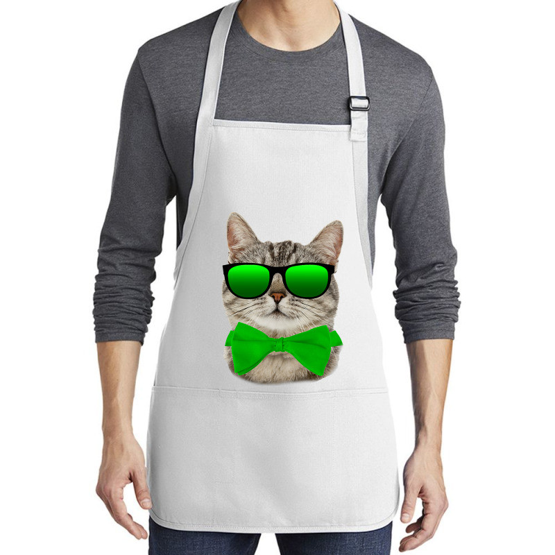 St Patricks Day Irish Cat Medium-length Apron | Artistshot