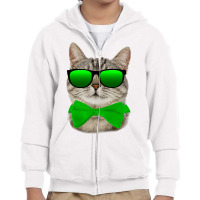 St Patricks Day Irish Cat Youth Zipper Hoodie | Artistshot