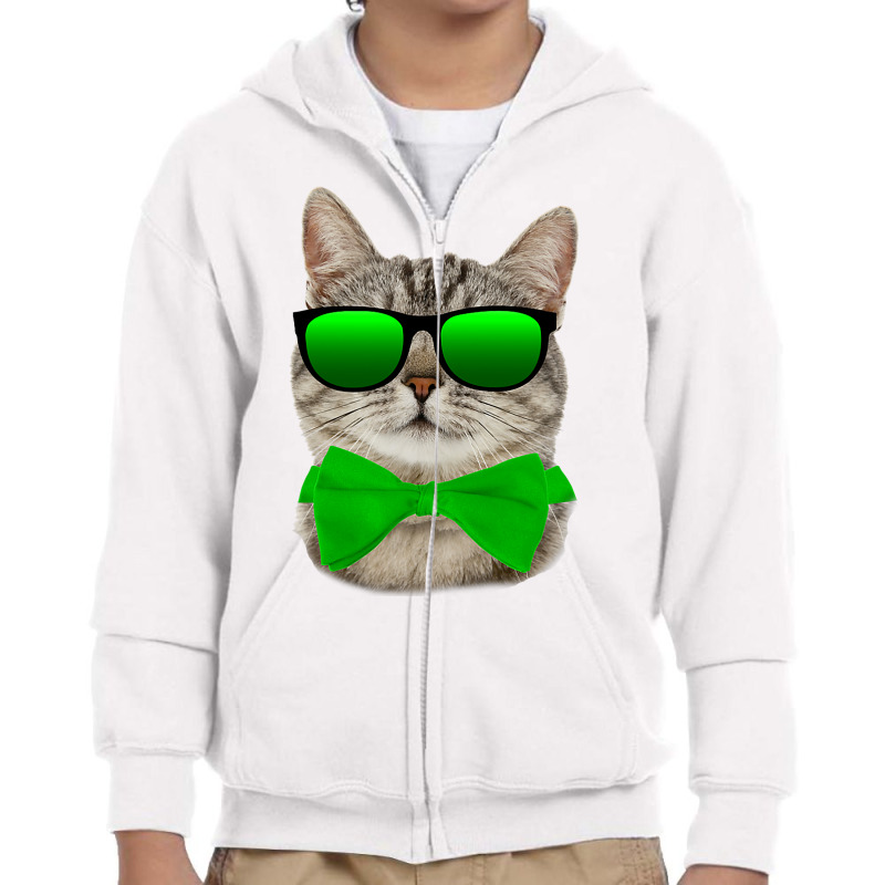 St Patricks Day Irish Cat Youth Zipper Hoodie | Artistshot