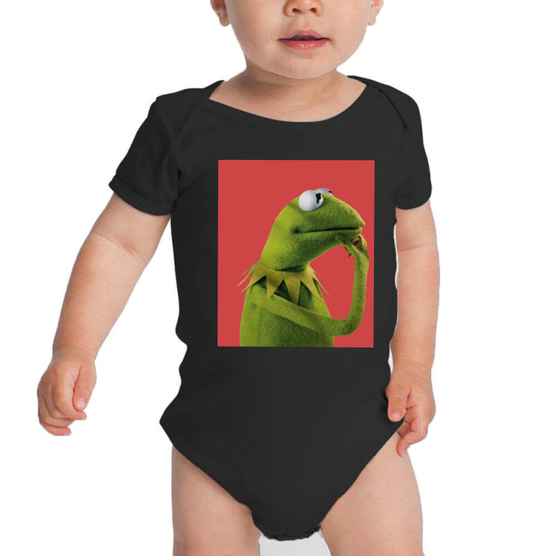 Pondering Kermit Baby Bodysuit | Artistshot