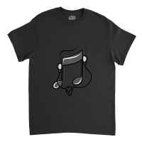 Black Music Note Classic T-shirt | Artistshot