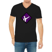 Leader Hq Diamond Perk Inspired Splash Art V-neck Tee | Artistshot