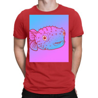 Vaporwave Puffer Fish Aesthetic Pastel Goth Blowfish T-shirt | Artistshot