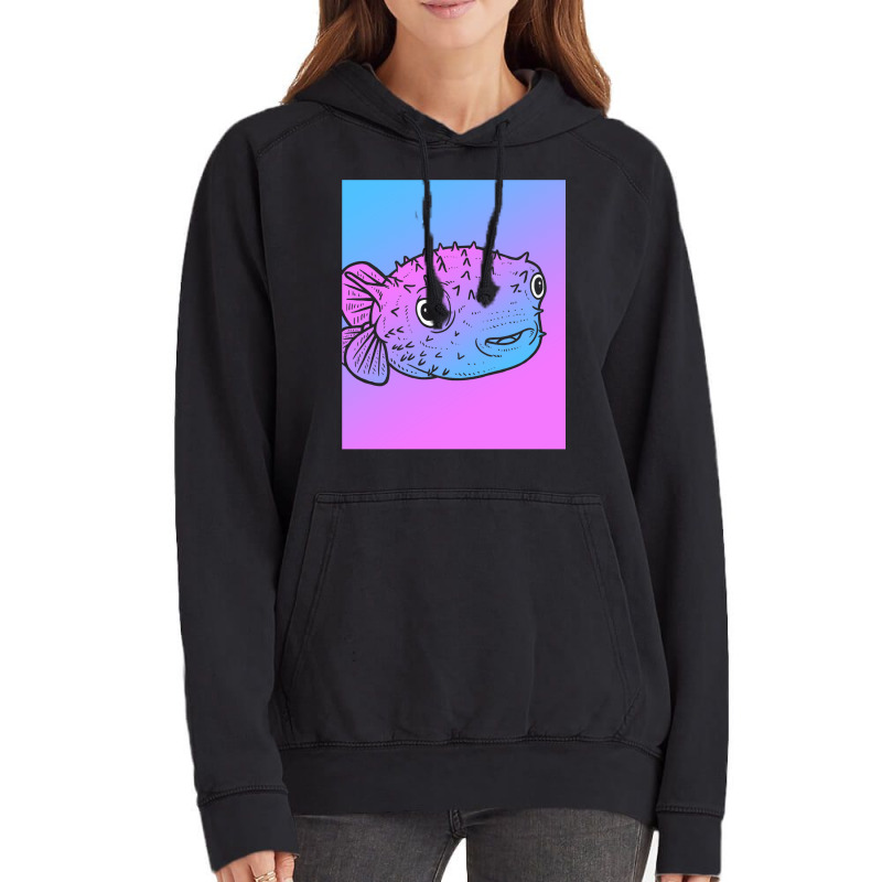 Vaporwave Puffer Fish Aesthetic Pastel Goth Blowfish Vintage Hoodie by buddoxhardoe | Artistshot