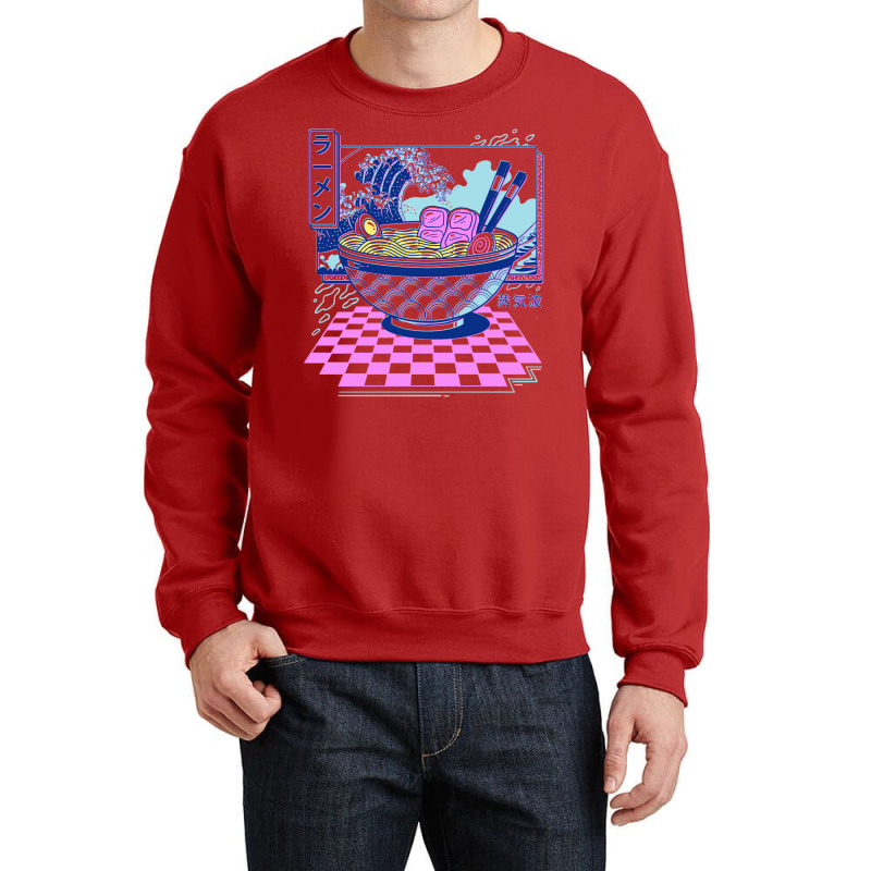 Vaporwave Ramen Crewneck Sweatshirt by buddoxhardoe | Artistshot