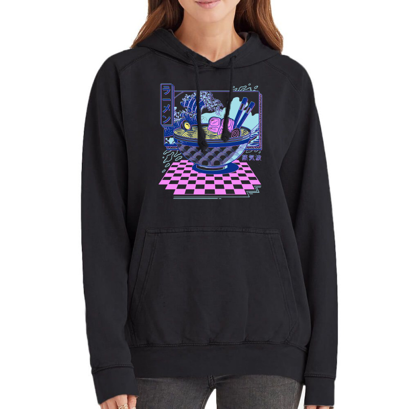 Vaporwave Ramen Vintage Hoodie by buddoxhardoe | Artistshot