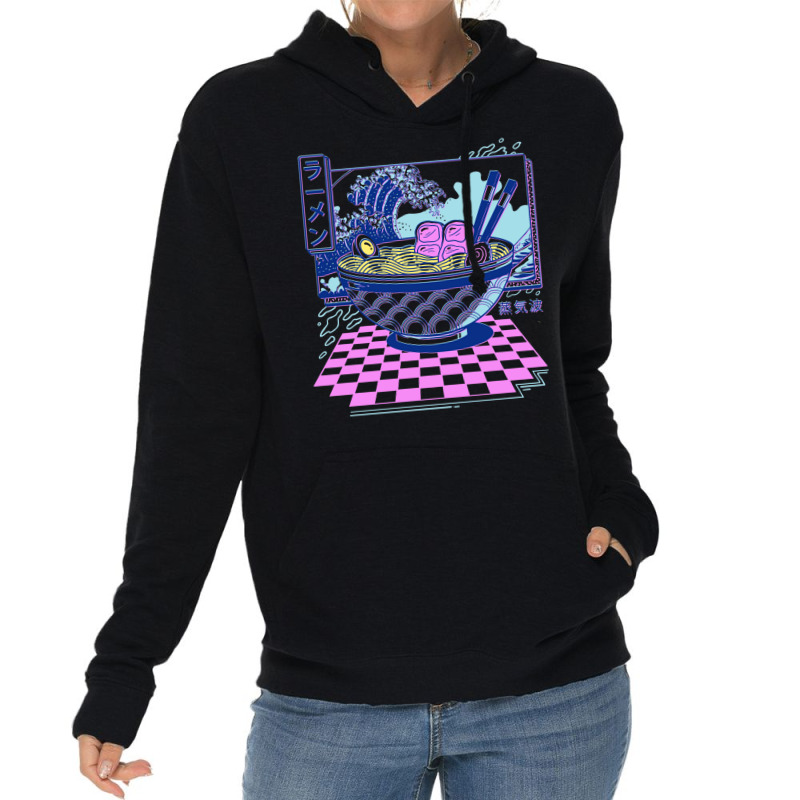 Vaporwave Ramen Lightweight Hoodie by buddoxhardoe | Artistshot