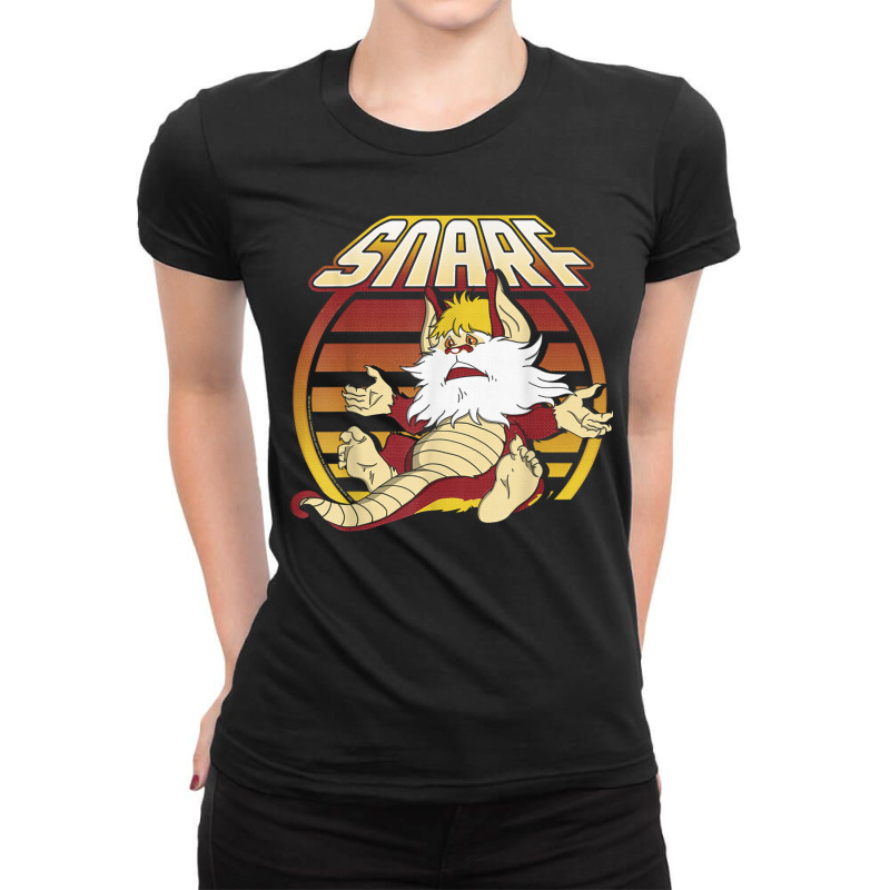 Thundercats Snarf Retro Sunset Portrait Ladies Fitted T-Shirt by DennisTomScott | Artistshot