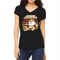 Thundercats Snarf Retro Sunset Portrait Women's V-neck T-shirt | Artistshot