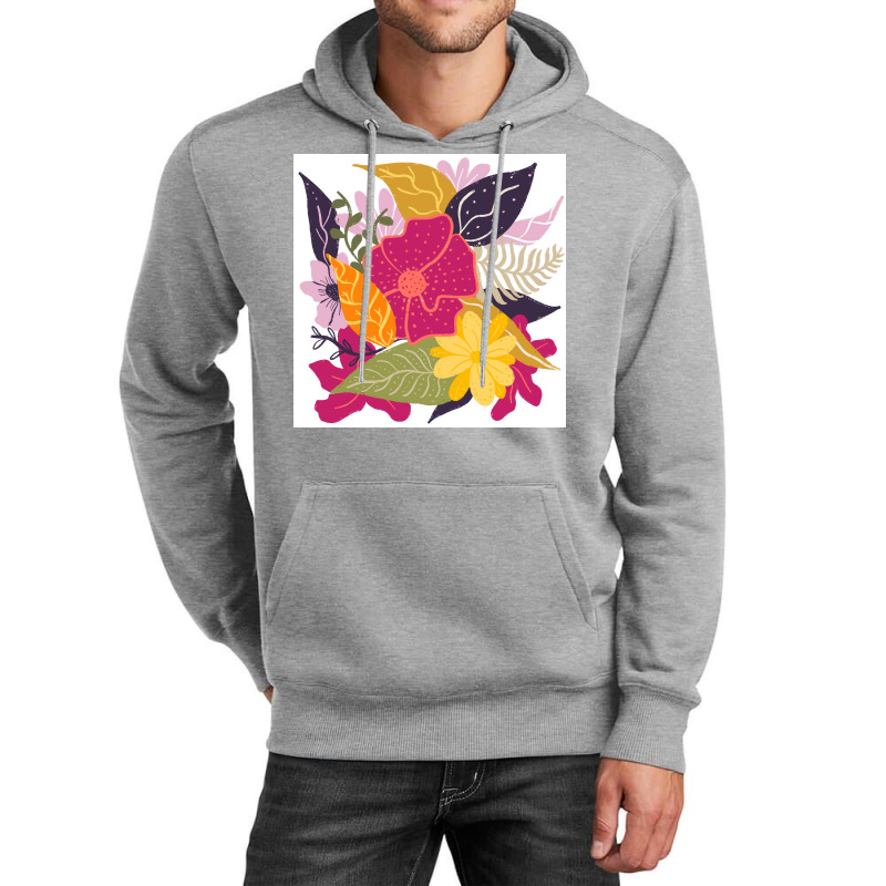 Modern Big Floral Composition Illustration Color Trend By Girly Trend Unisex Hoodie | Artistshot