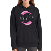 Vaporwave Aesthetic  Aesthete  Dolphins Vintage Hoodie | Artistshot