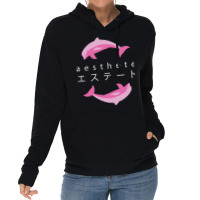 Vaporwave Aesthetic  Aesthete  Dolphins Lightweight Hoodie | Artistshot