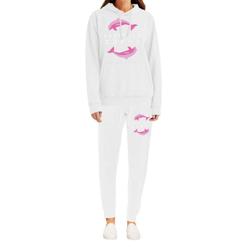 Vaporwave Aesthetic  Aesthete  Dolphins Hoodie & Jogger Set | Artistshot