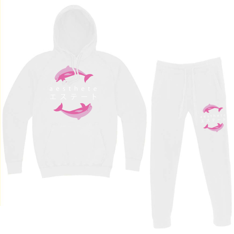 Vaporwave Aesthetic  Aesthete  Dolphins Hoodie & Jogger Set | Artistshot