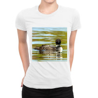 Loon On The Water 1 Ladies Fitted T-shirt | Artistshot