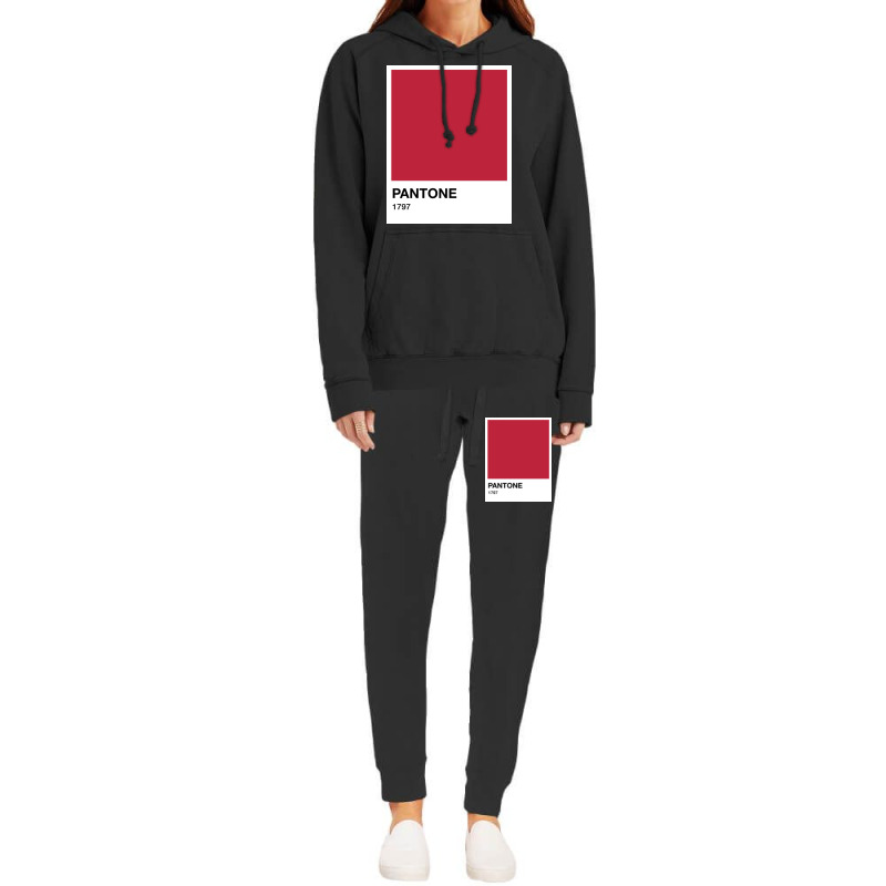 Pantone 1797 Poster Hippie Hoodie & Jogger Set | Artistshot