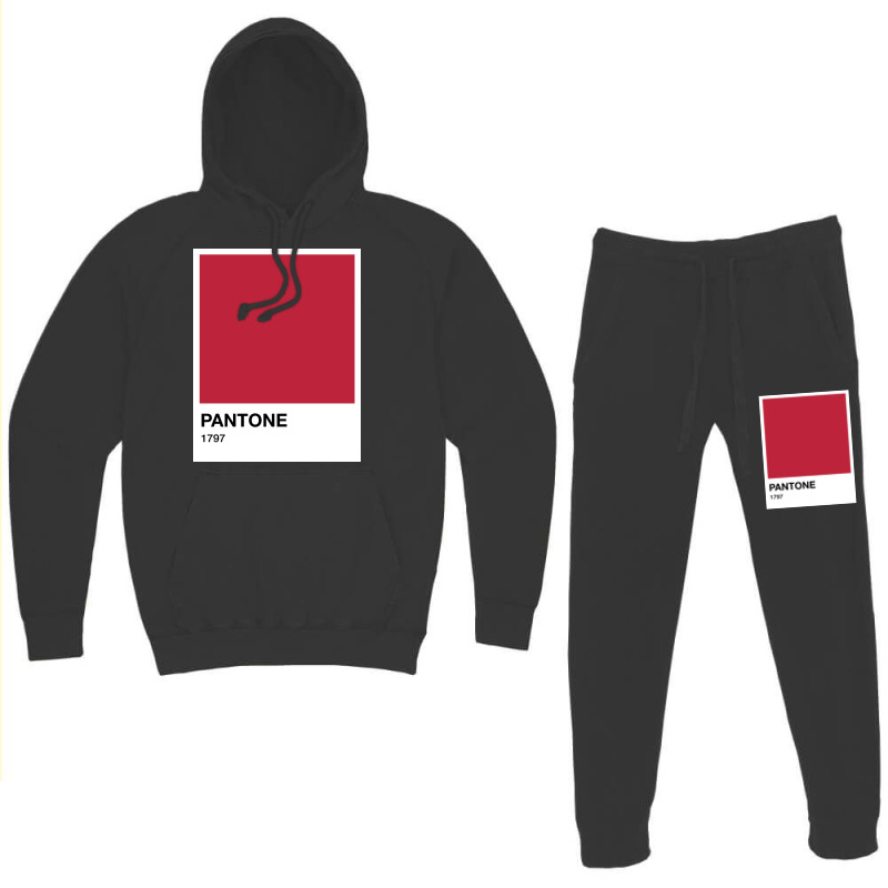 Pantone 1797 Poster Hippie Hoodie & Jogger Set | Artistshot