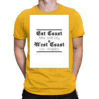 T Shirt East Coast West Caost Poster Red T-shirt | Artistshot