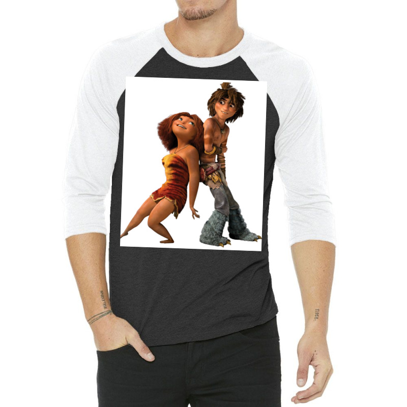 The Croods Sticker Poster Aesthetic 3/4 Sleeve Shirt | Artistshot