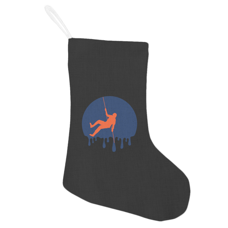 Retro Rock Climbing Dripping Holiday Stocking | Artistshot