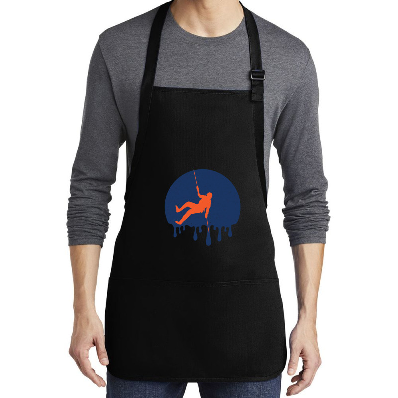 Retro Rock Climbing Dripping Medium-length Apron | Artistshot